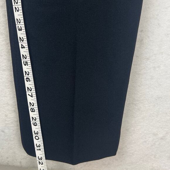 Theory Women’s Black Trousers Front Flat Pockets Stretchy Size 12 Quiet Luxury - Picture 6 of 9